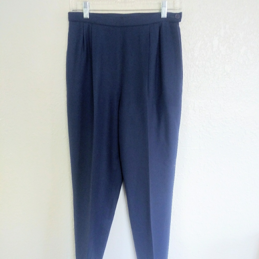 [ PENDLETON wool pleated navy trousers ]